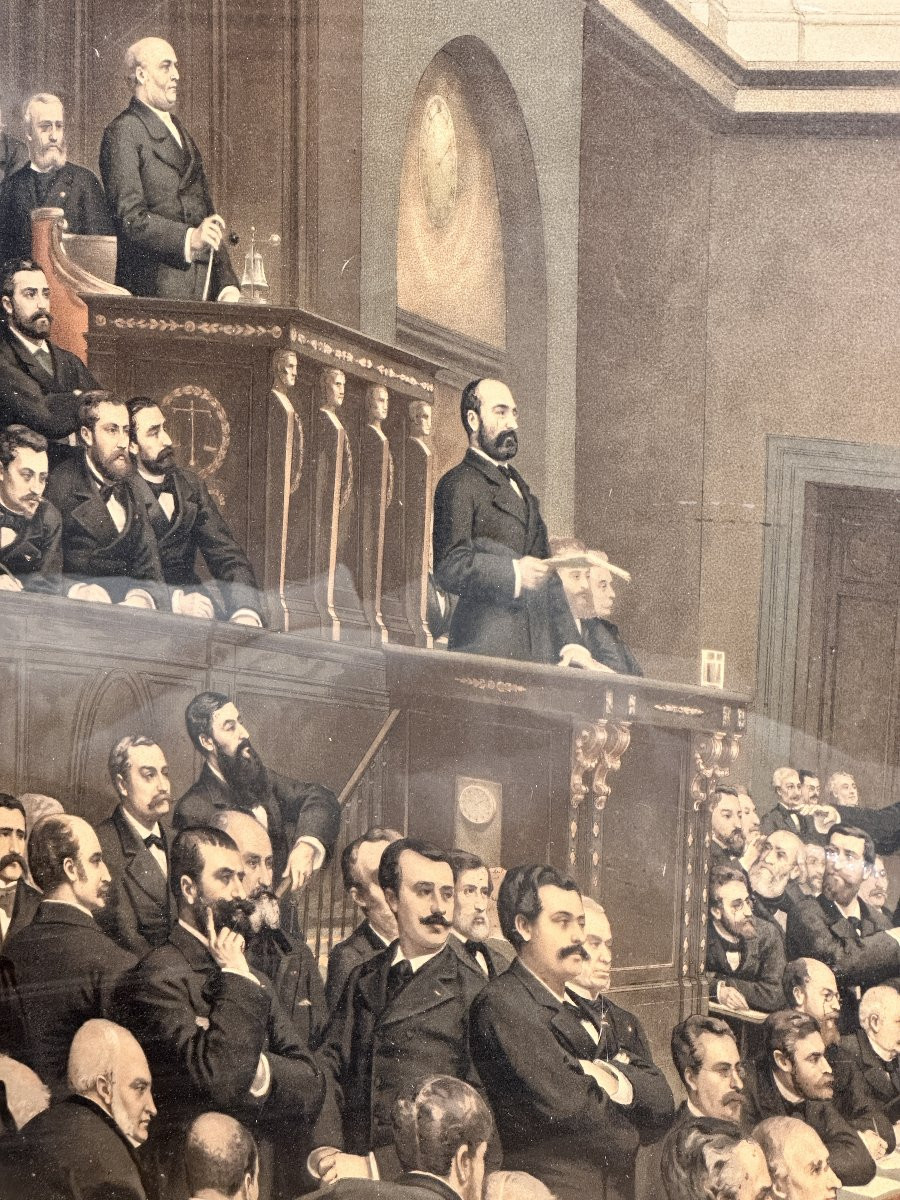 Grande Gravure Historique : Le "Sénat de la Troisième République" par Jules Garnier (1878)-photo-4
