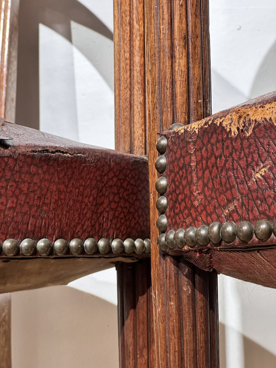 Pair Of Art Deco Lounge Chairs - Rosewood And Leather (circa 1930-1940)-photo-4