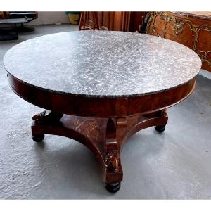 Important & Exceptional Mahogany Empire Pedestal Table