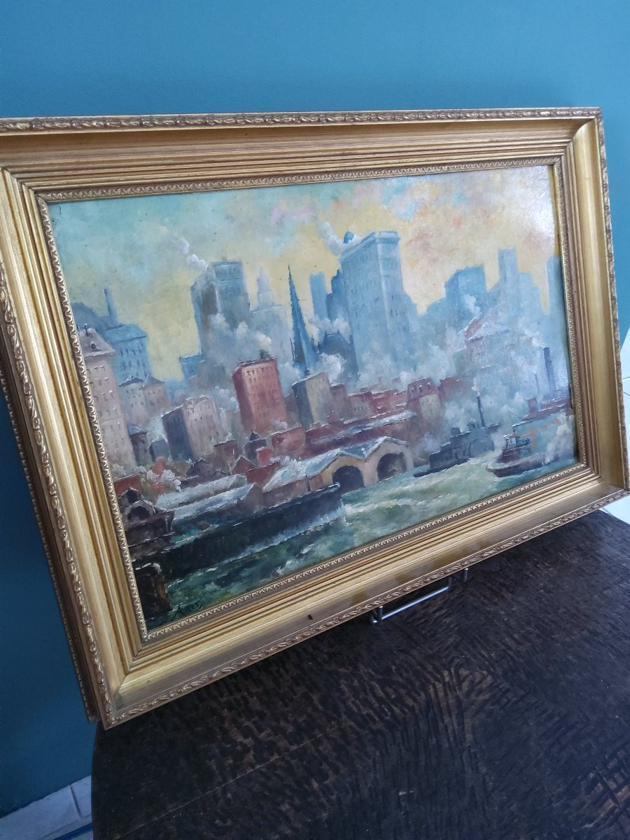 Huile sur carton par ADEY New York -photo-2