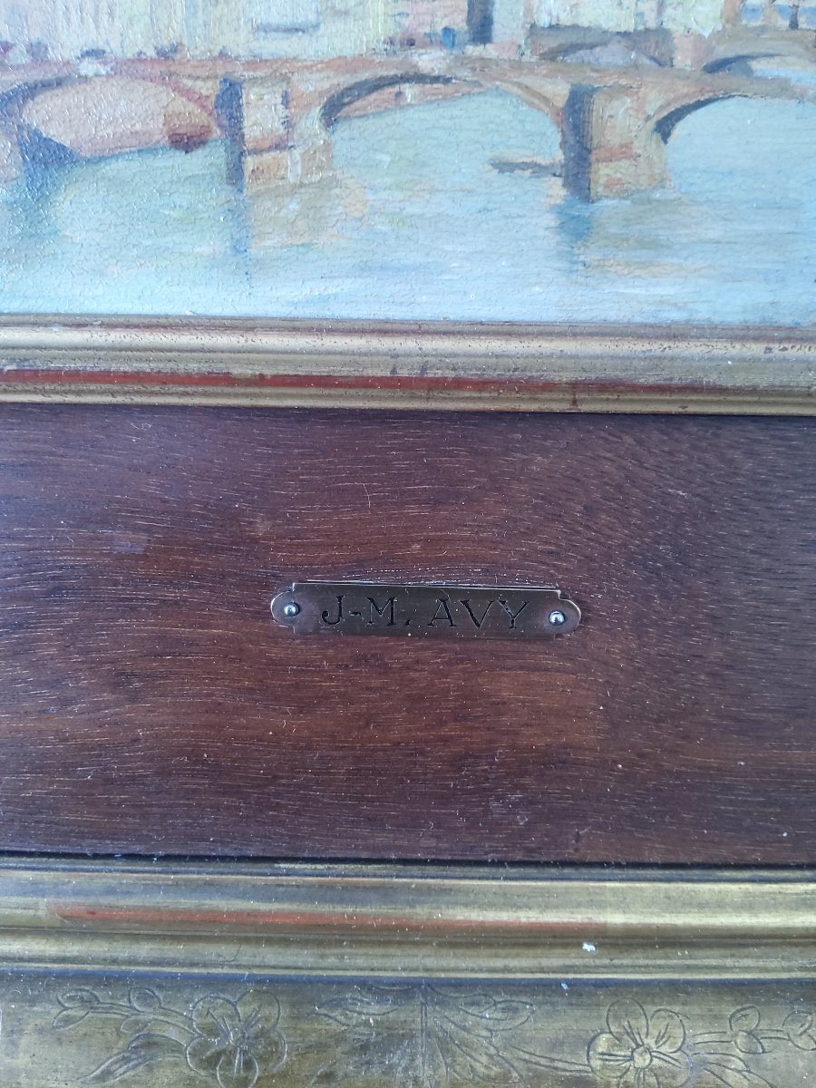 Oil On Panel By Jm Avy Florence -photo-2