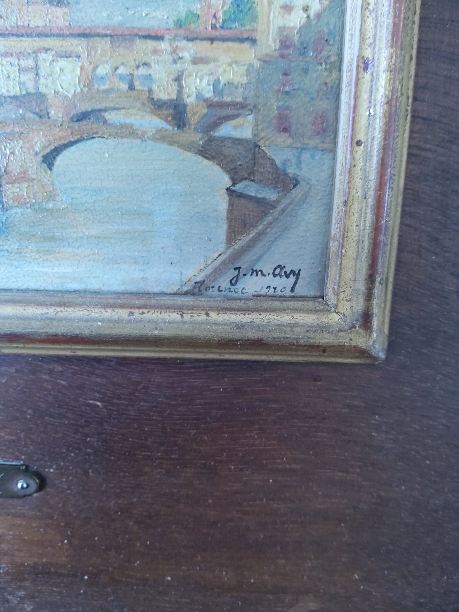 Oil On Panel By Jm Avy Florence -photo-3