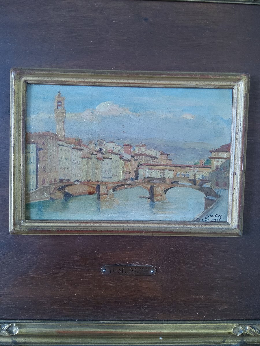 Oil On Panel By Jm Avy Florence -photo-4