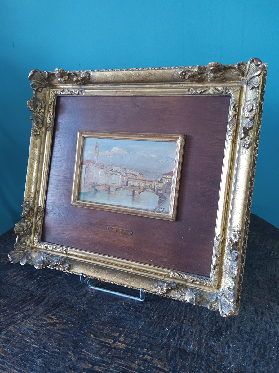 Oil On Panel By Jm Avy Florence -photo-2