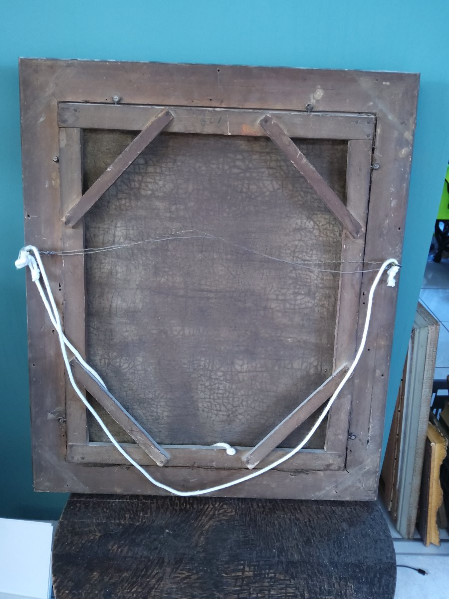 Portrait jeune fille huile sur toile -photo-1