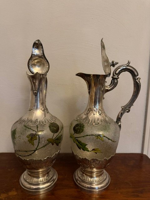 Paire d'aiguières en verre  1900-photo-1