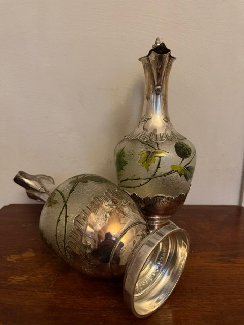 Paire d'aiguières en verre  1900-photo-2