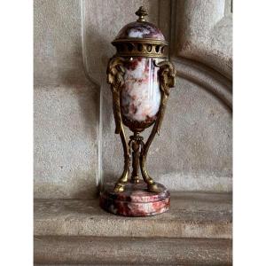 A Large Red Stone Incense Burner