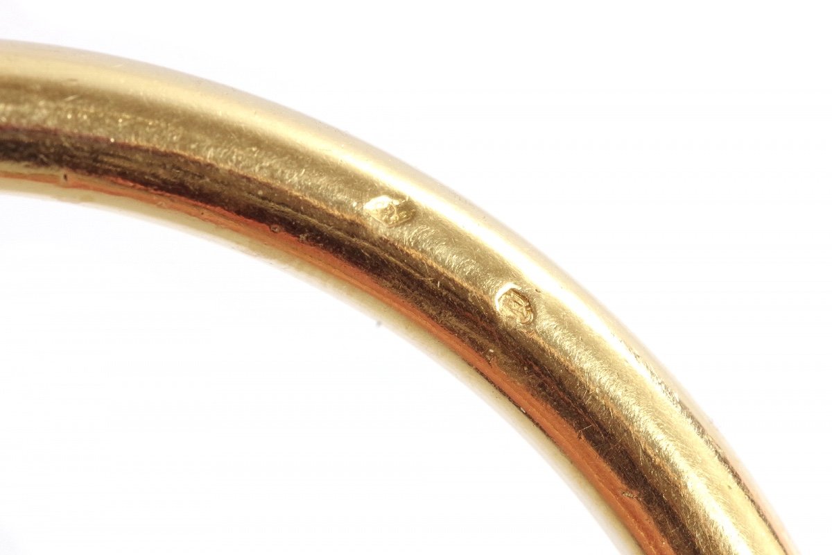 Solid Gold Bangle Bracelet In 18k Gold, Pre-owned Bracelet, Vintage Bangle Bracelet, Solid Gold-photo-4