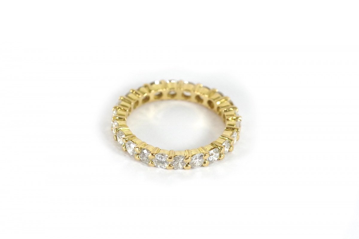 Eternity Diamond Band In 18k Gold, 1.1 Carat Brilliant Cut Diamond, Band Ring, Eternity Ring-photo-4