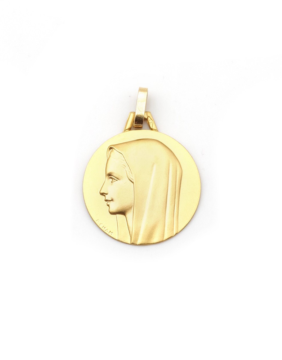 Médaille Vierge Marie En Or 18k, Pendentif Religieux, Chrétien, Bapteme, Communion