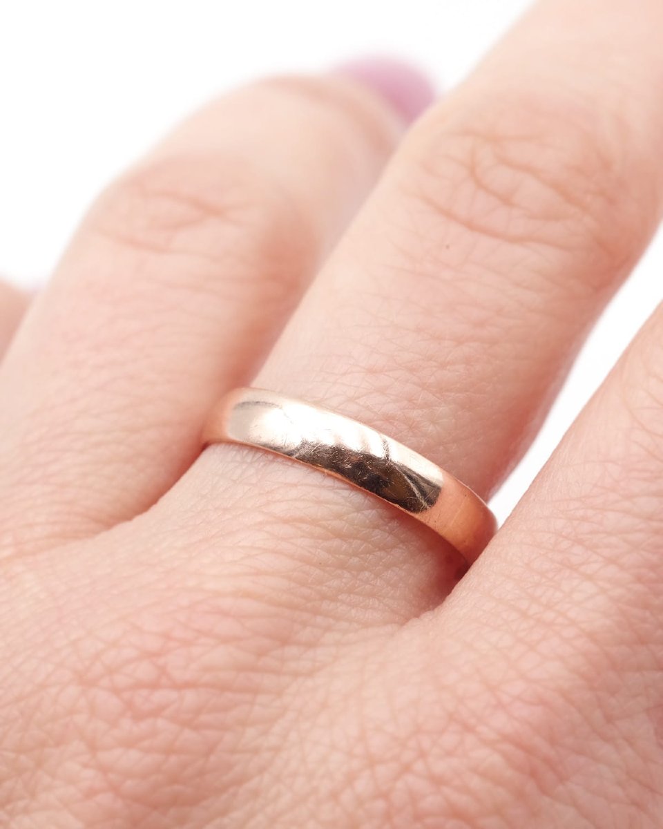 Edwardian Wedding Band Ring In 18k Rose Gold, Bridal And Engagement Ring, Wedding Band -photo-3