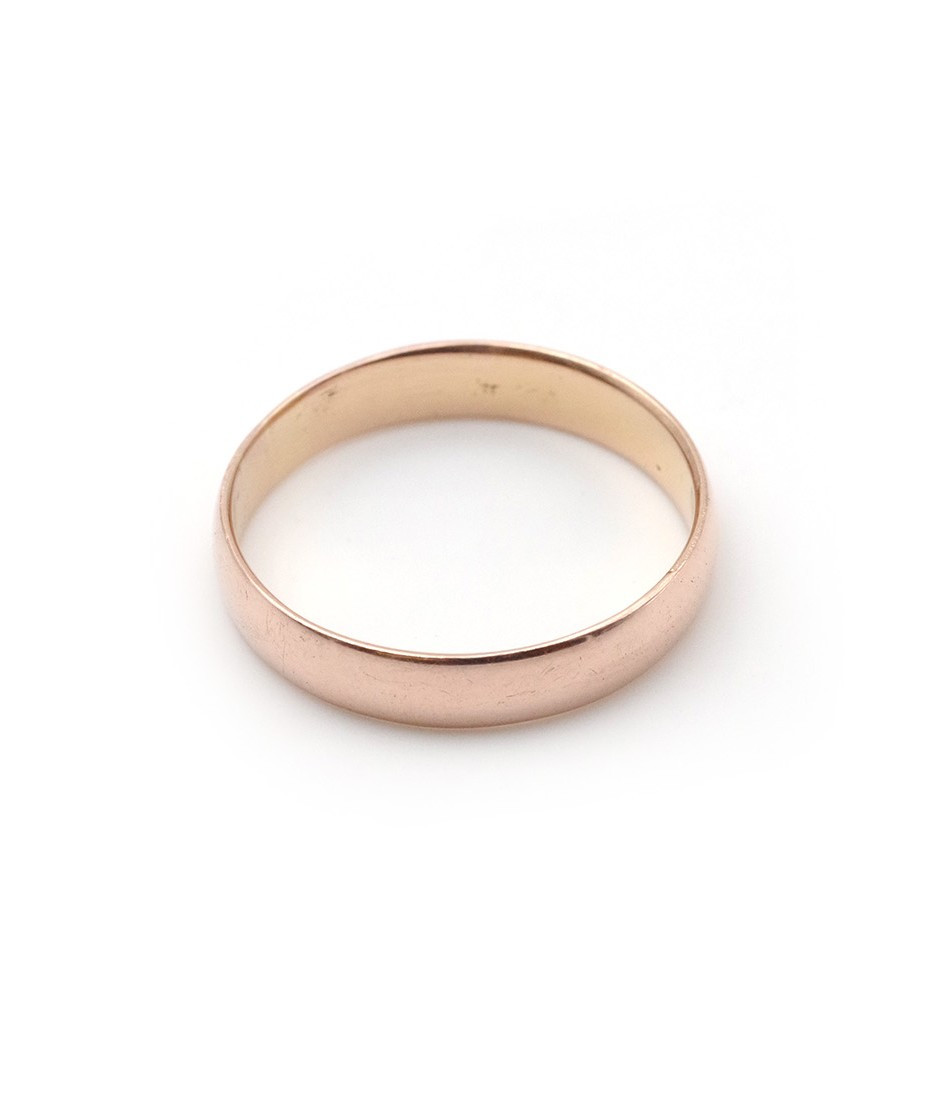 Edwardian Wedding Band Ring In 18k Rose Gold, Bridal And Engagement Ring, Wedding Band 