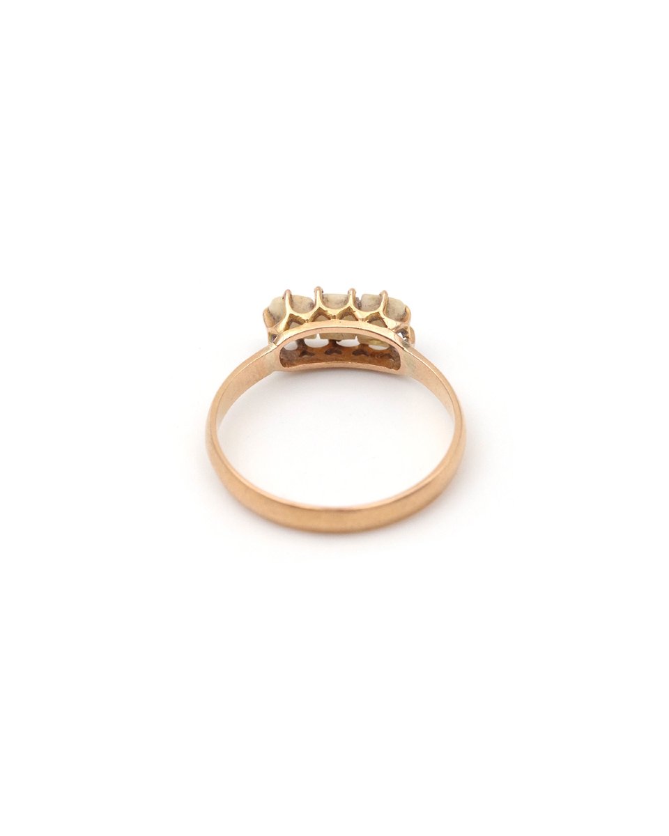 Bague dents de lait en or 18 karats, bague de sentiment, bijou ancien, bijou de fertilité-photo-3