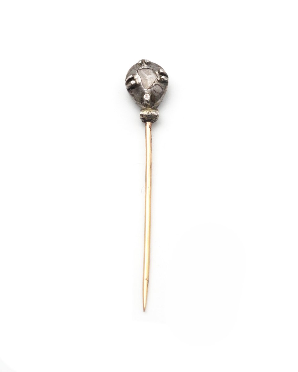 Petite épingle régionale diamant en argent et or 18k, Epingle de cravate, bijou régional, Arles-photo-2