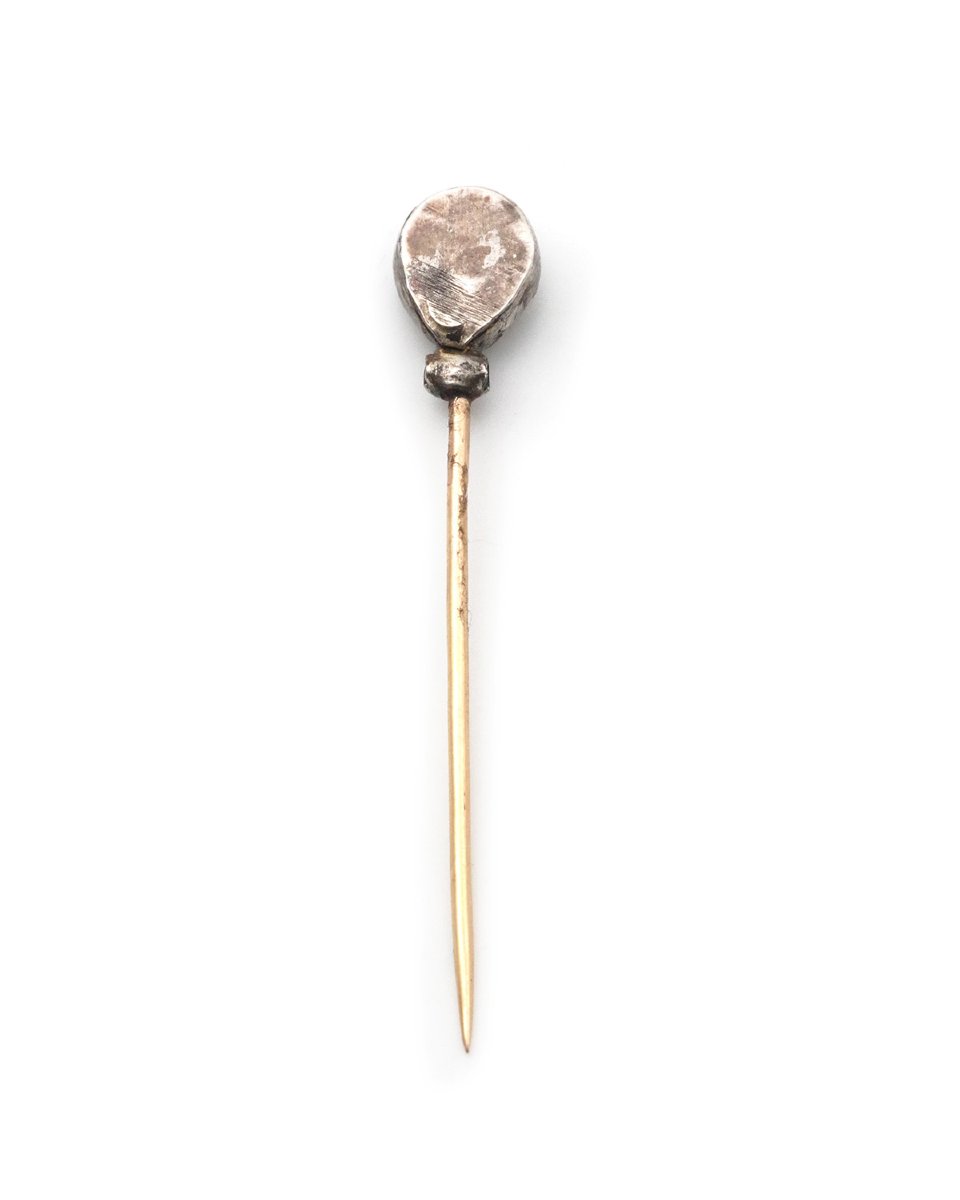 Petite épingle régionale diamant en argent et or 18k, Epingle de cravate, bijou régional, Arles-photo-3