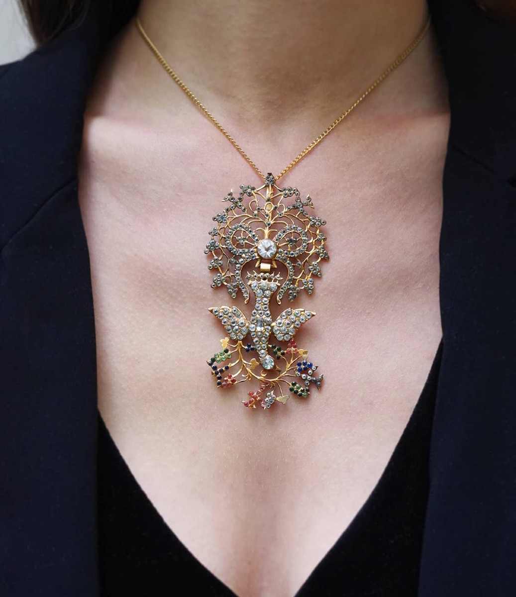 Grand pendentif Saint-Esprit Normand en or 18k, Pendentif Saint esprit, Normandie