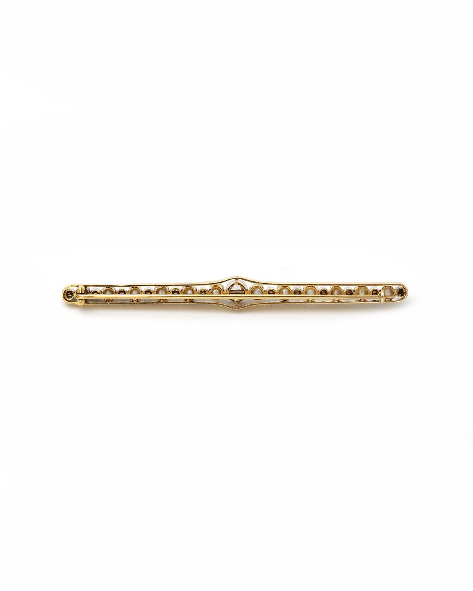 Bague cible Art Deco rubis diamants en or 18k et platine, bague ancienne, circulaire-photo-2