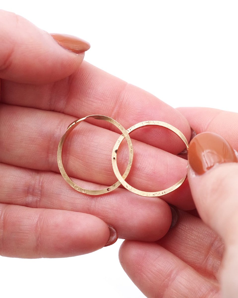 Antique French Gimmel Ring In 18k Gold For Men, Antique Gold Ring, Mid 19th Century-photo-1