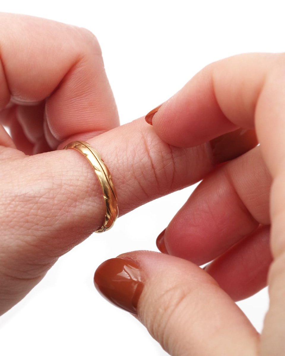 Antique French Gimmel Ring In 18k Gold For Men, Antique Gold Ring, Mid 19th Century-photo-2