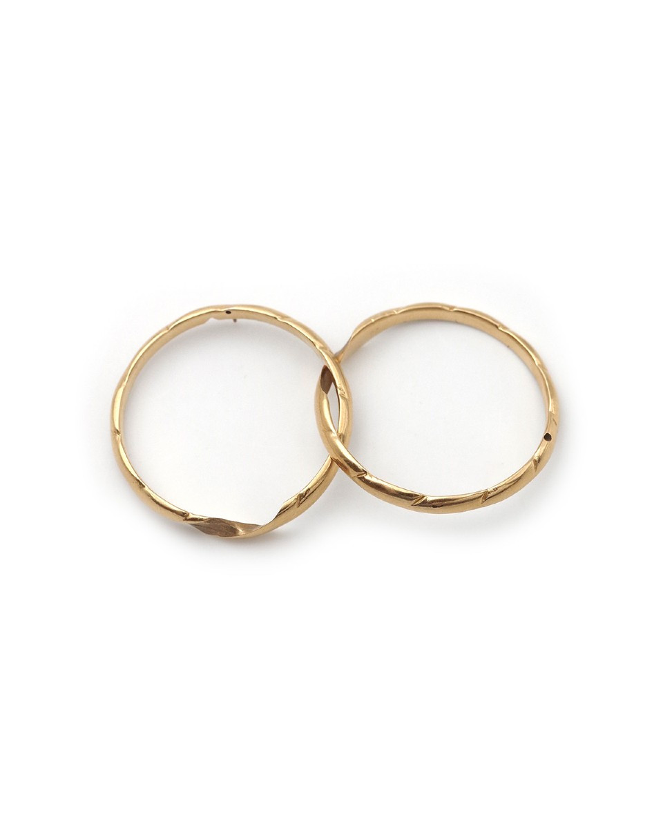 Antique French Gimmel Ring In 18k Gold For Men, Antique Gold Ring, Mid 19th Century