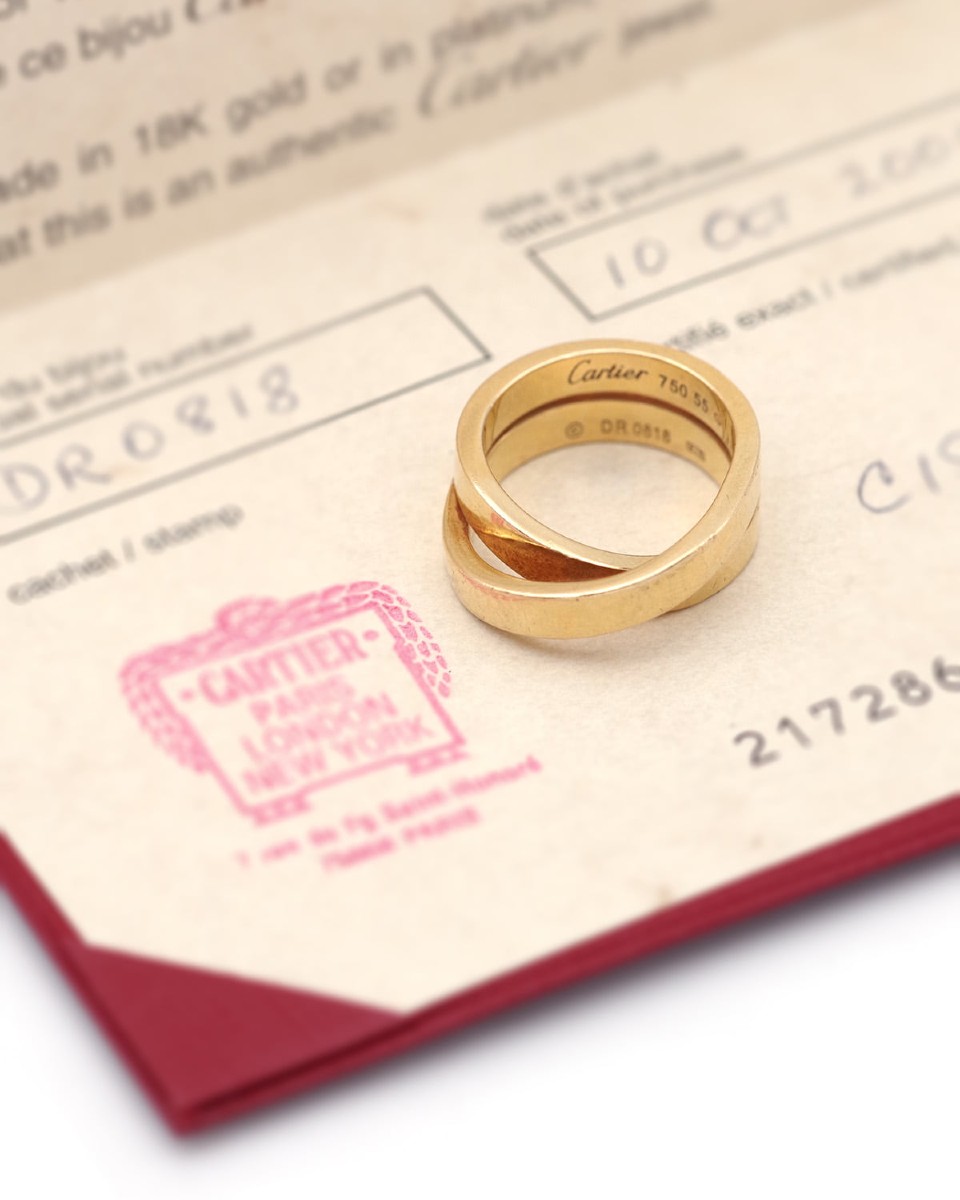 Cartier Nouvelle Vague Ring In 18k Gold, New Ware Ring By Cartier, Certificate