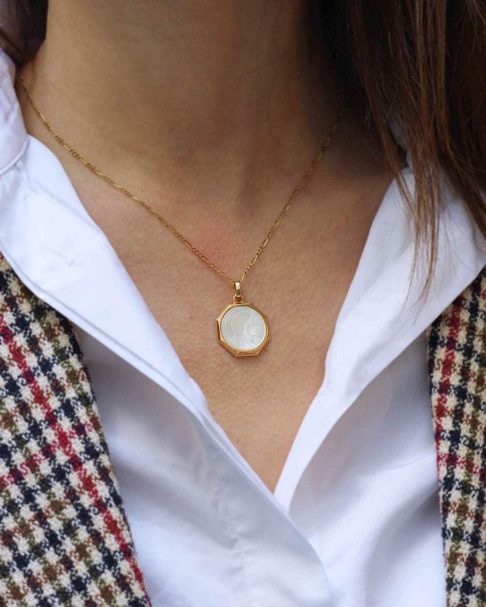 Pendentif Vierge Marie vintage en or 18k, pendentif religieux, bijou chrétien-photo-4