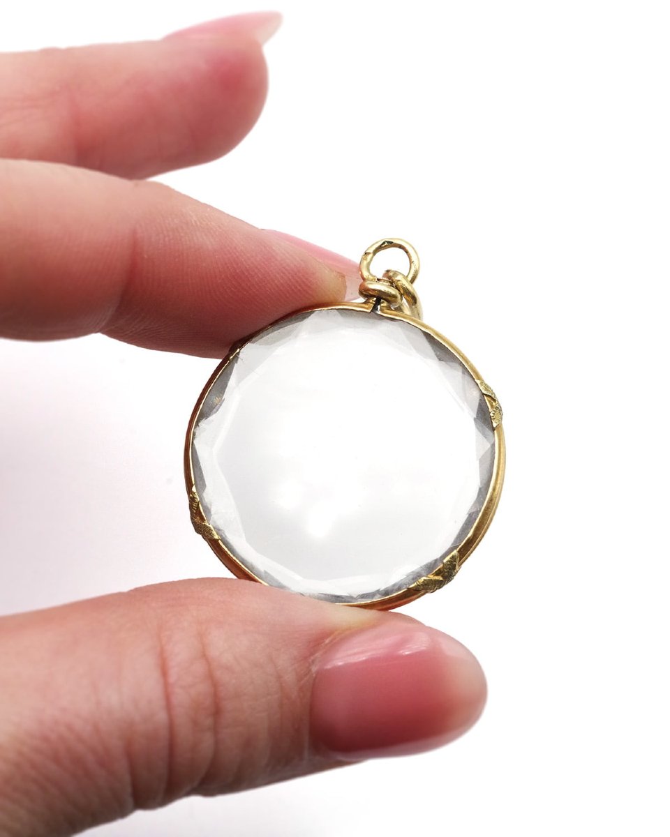 Médaillon porte-photo en or 18k, bijou ancien, pendentif -photo-2