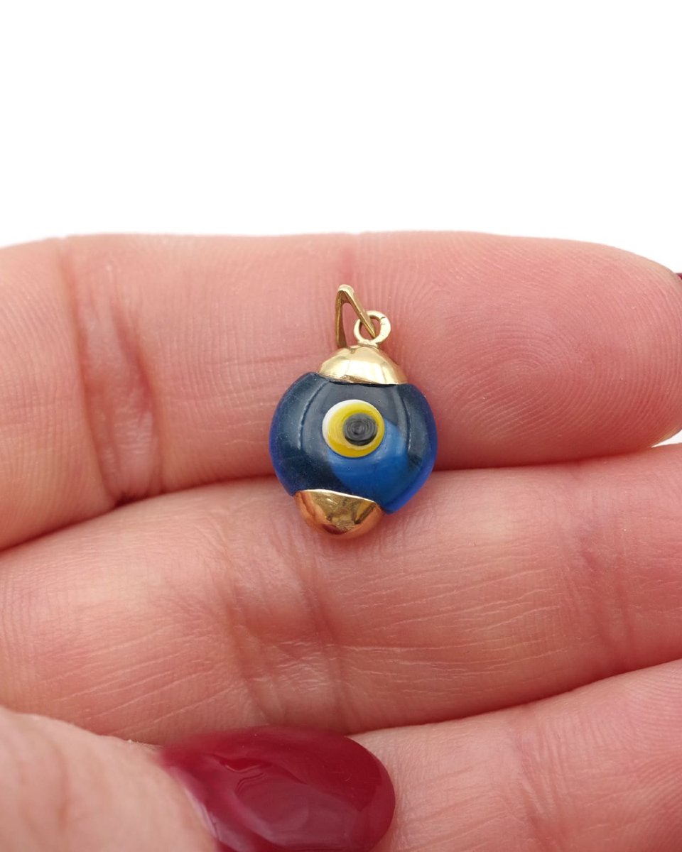 Pendentif porte-bonheur Nazar en or 14 karats-photo-2