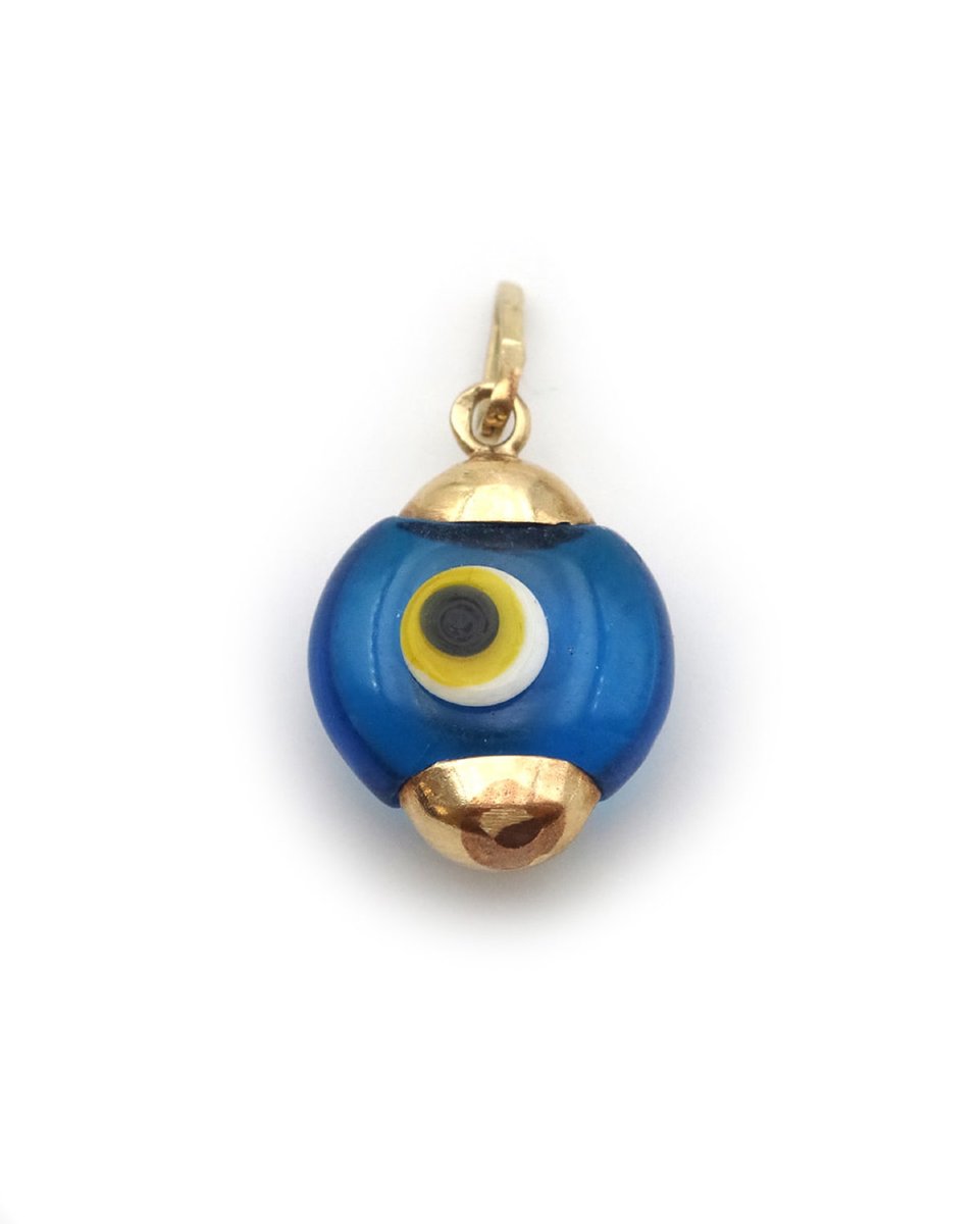 Pendentif porte-bonheur Nazar en or 14 karats-photo-3