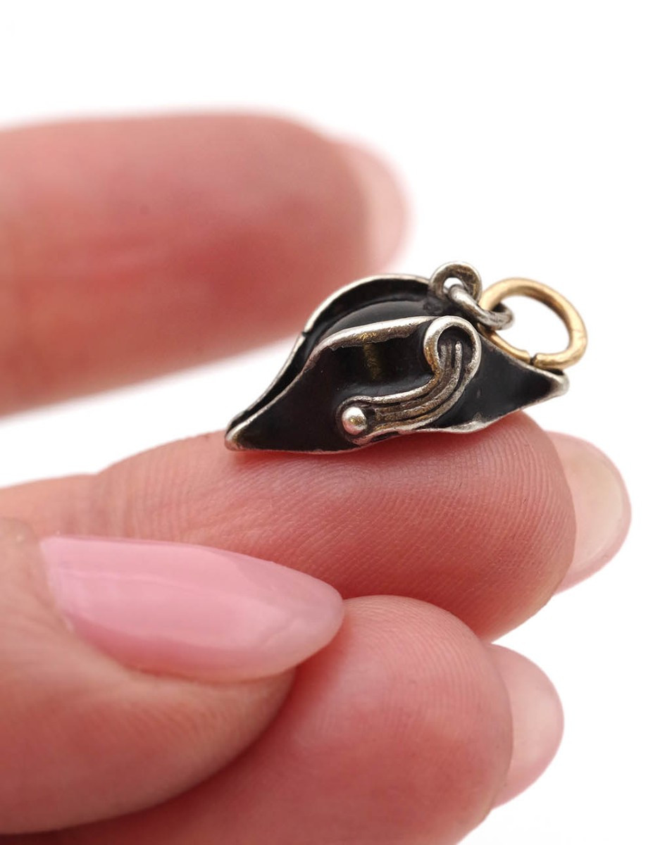 Antique French Edwardian Napoleonic Bicorne Hat Charm By Mellerio 