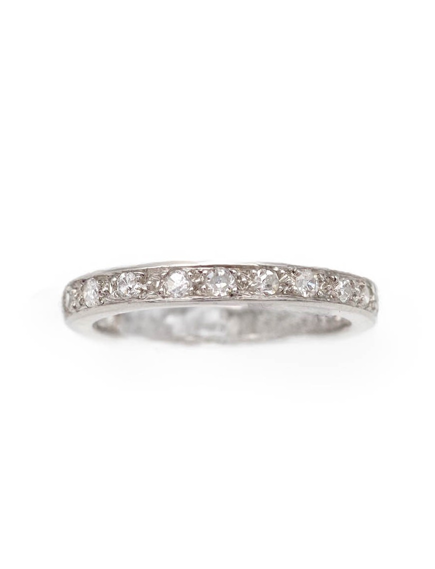 Alliance américaine 0,60 ct en platine, fiançailles mariage