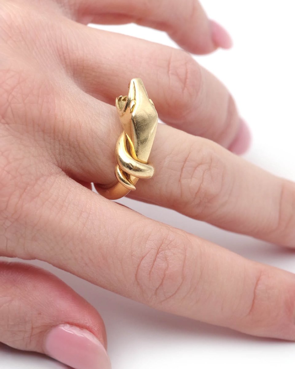Bague Trouble Boucheron serpent en or 18 karats-photo-5