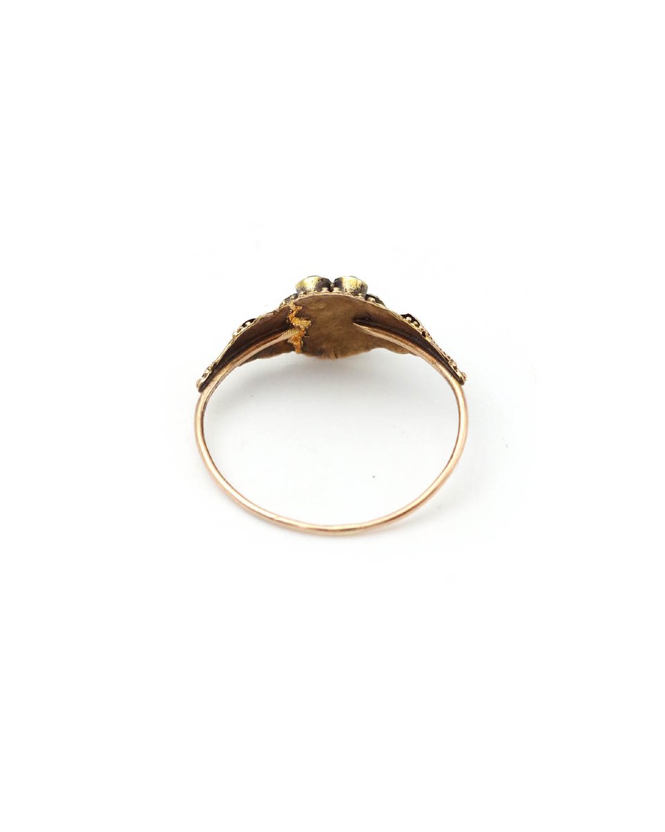 Bague régionale "à la française" en or 18 karats, Normandie-photo-3
