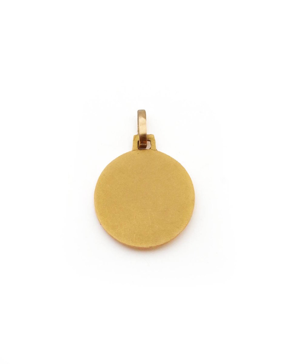 Médaille religieuse Saint-Christophe en or jaune 18 karats -photo-4