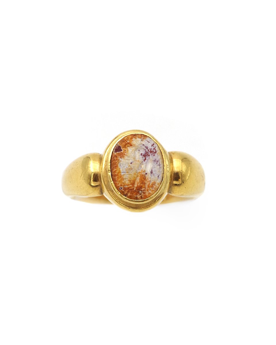 Roman Intaglio Signet Ring In 18 Karat Gold 