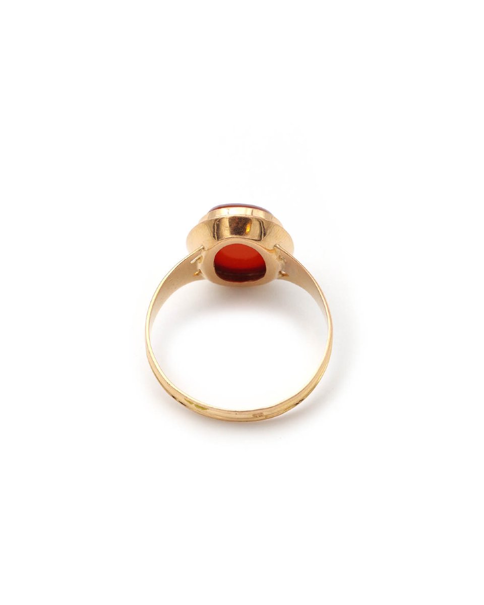 Nicolo Agate Signet Ring In 18 Karats Gold, Signet Ring -photo-2