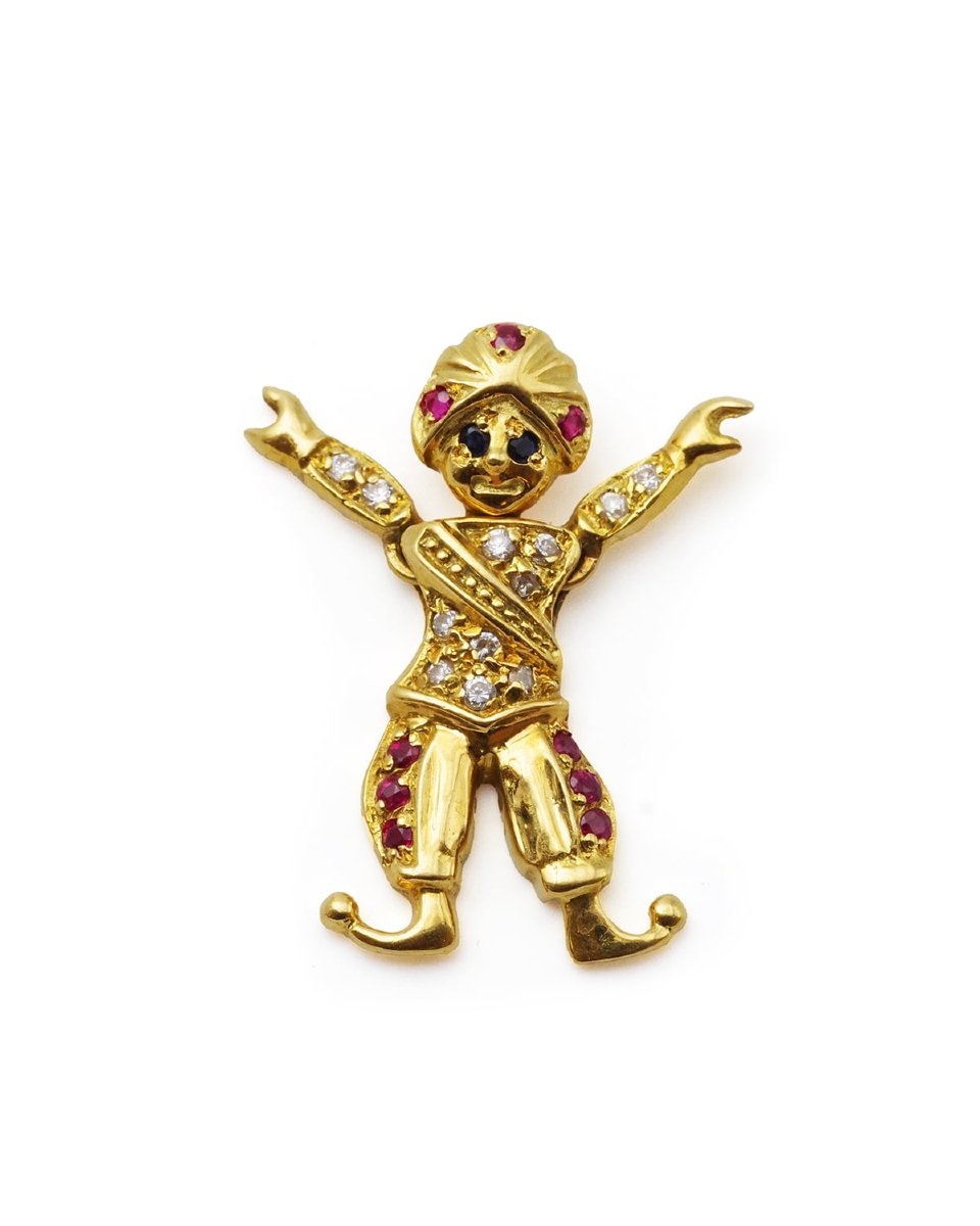 Pendentif sultan articulé en or 18 karats