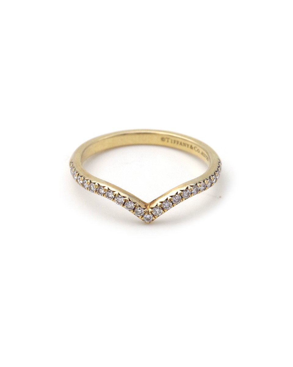 Bague alliance Tiffany & Co "Soleste V" en or 18 karats et diamants-photo-2