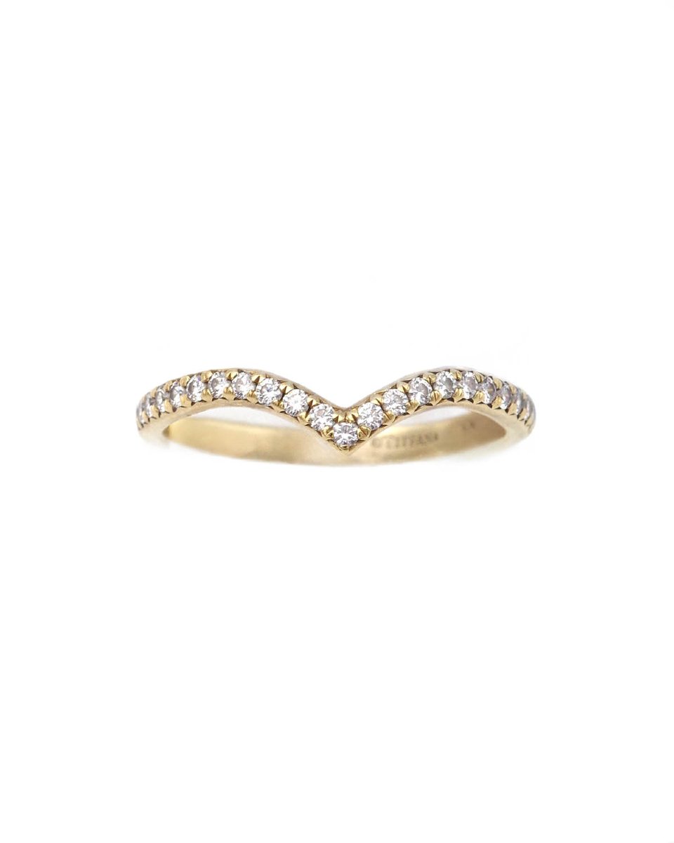 Bague alliance Tiffany & Co "Soleste V" en or 18 karats et diamants-photo-5
