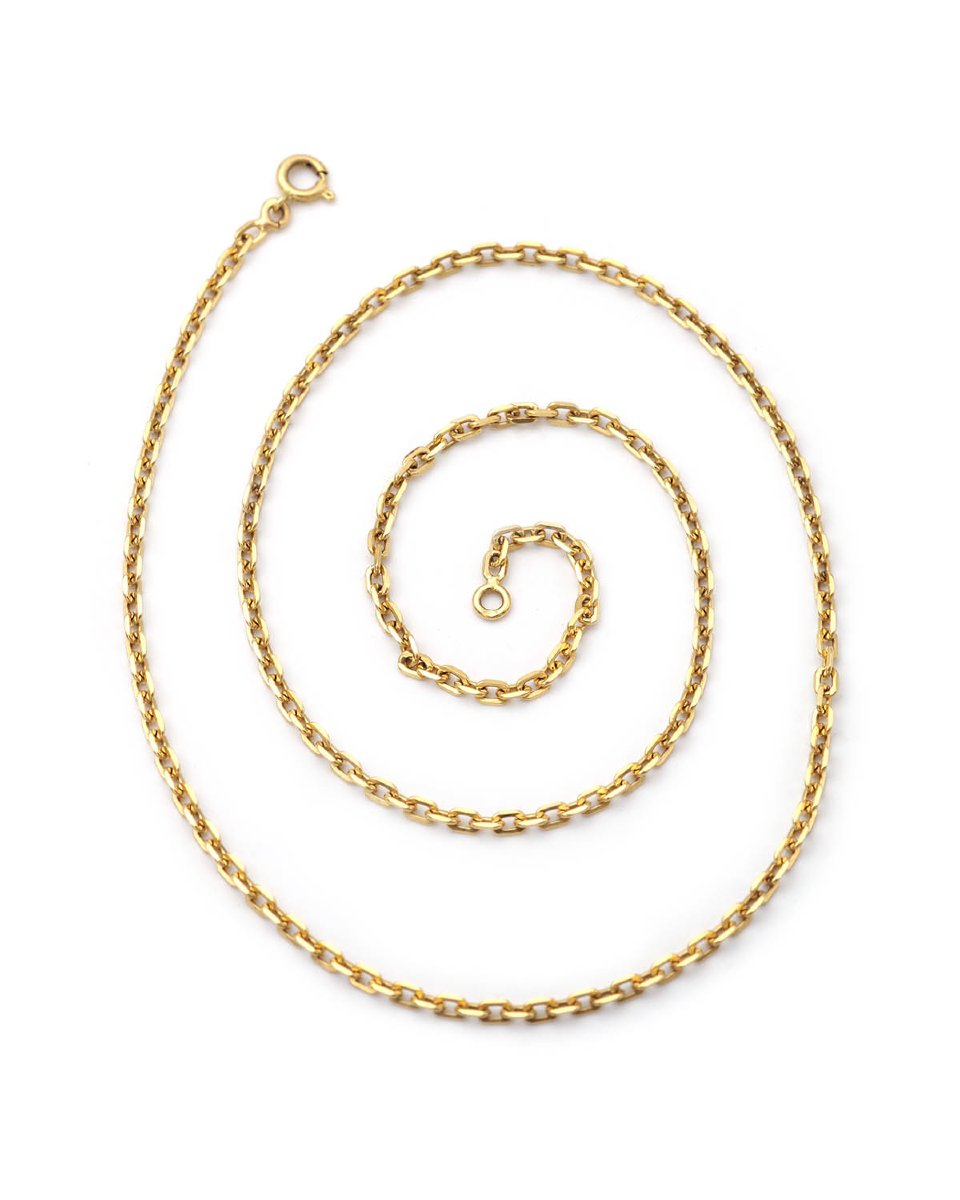 Chaine épaisse forçat 50 cm en or 18 karats 