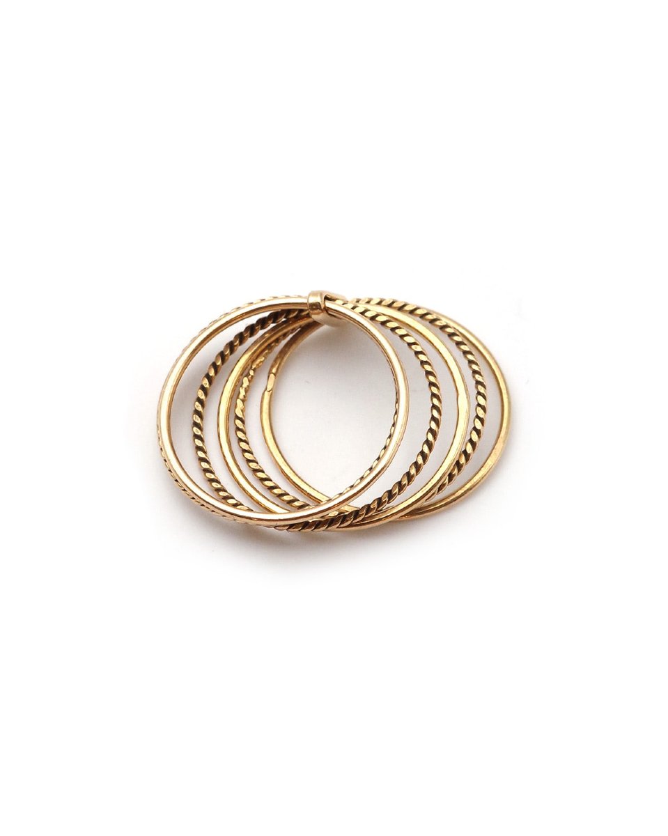 Bague semainier vintage en or 18 karats -photo-2
