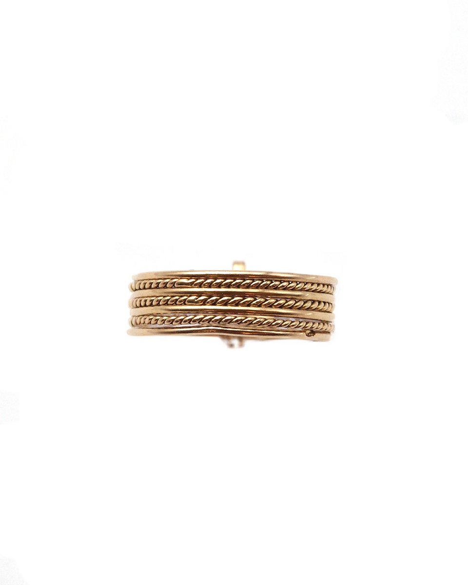 Bague semainier vintage en or 18 karats -photo-3