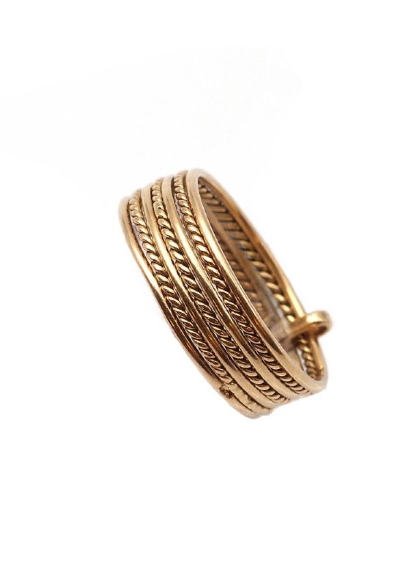 Bague semainier vintage en or 18 karats 