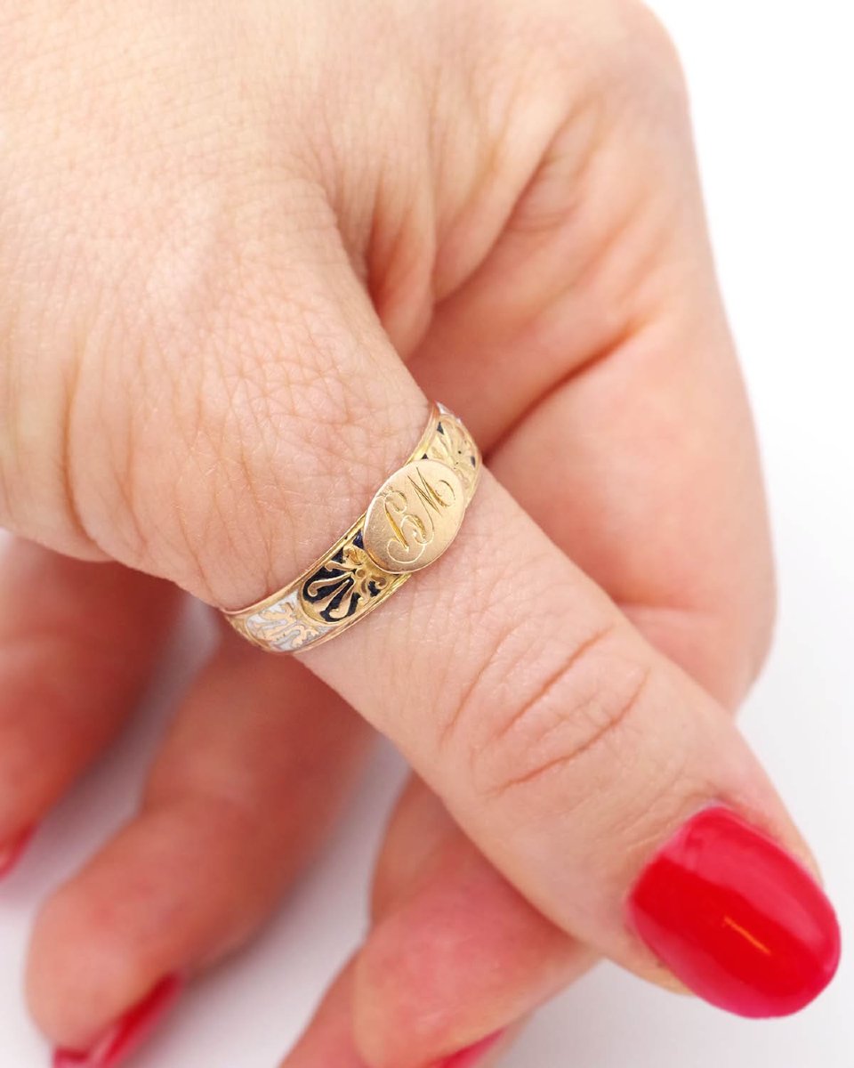 Bague chiffrée "WP" en or 18 karats, bague monogramme homme-photo-1