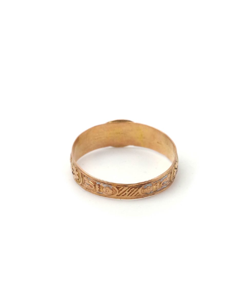 Bague chiffrée "WP" en or 18 karats, bague monogramme homme-photo-2