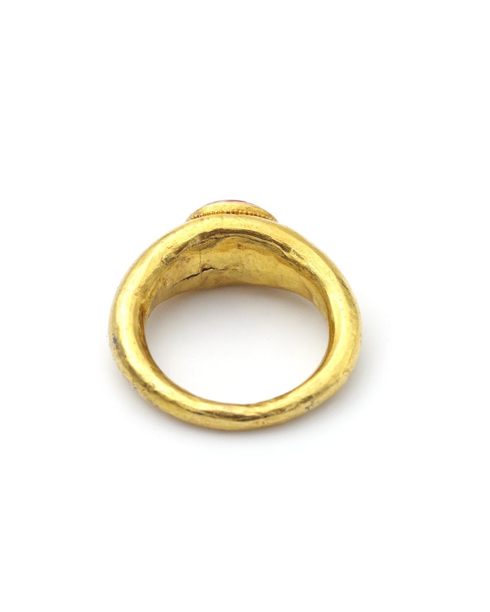 Bague jonc intaille romaine en or 22,6 karats-photo-4