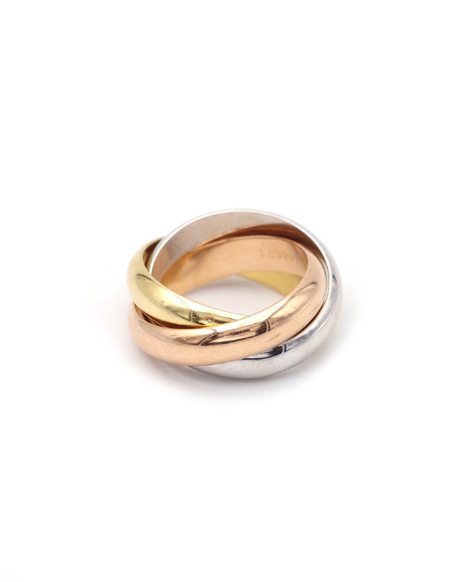 Vintage Cartier Trinity Ring, Large Size, 18-karat Gold-photo-2