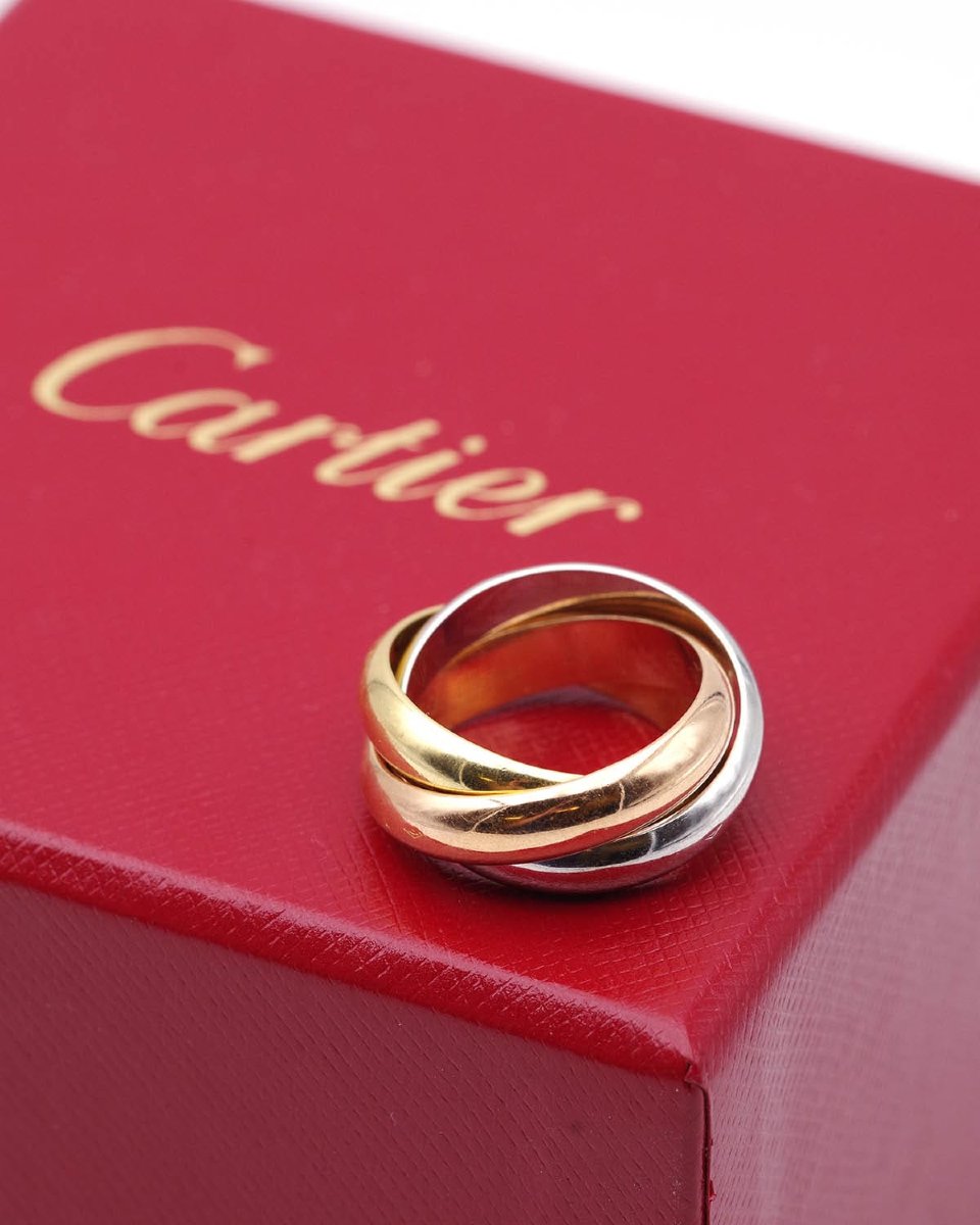 Vintage Cartier Trinity Ring, Large Size, 18-karat Gold