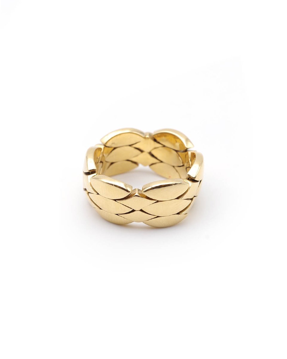 Maillon Flexible Ring In 18 Karats Gold-photo-4